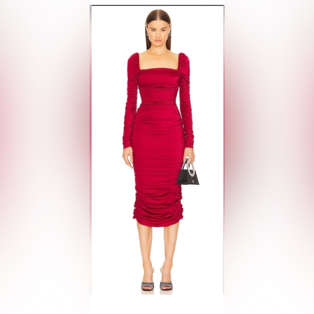 X Warner Midi Dress - Red